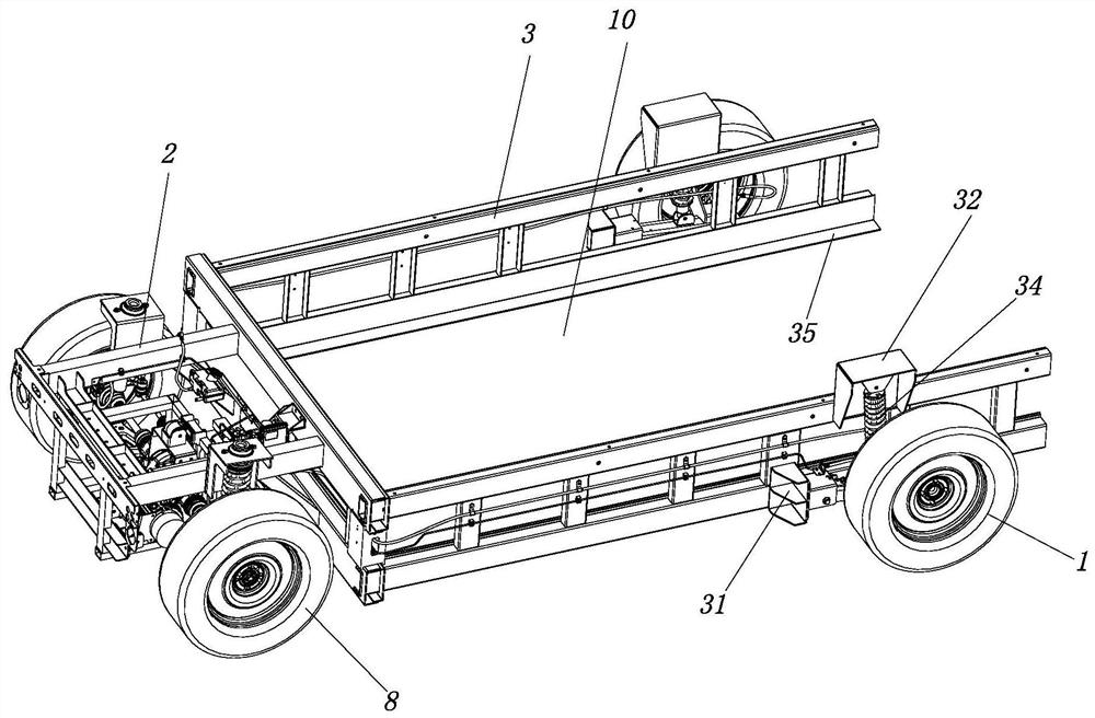 Chassis system and logistics vehicle