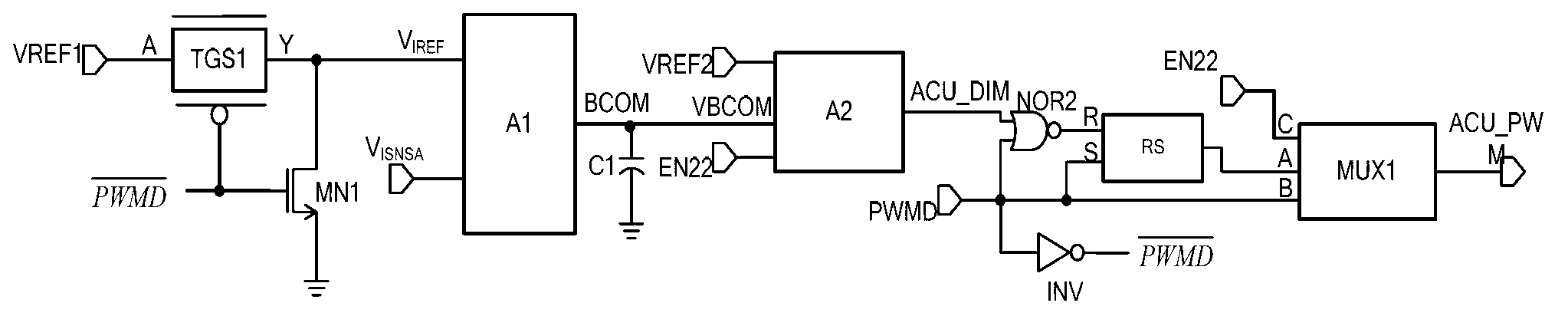 Pulse width modulation (PMW) modulator circuit