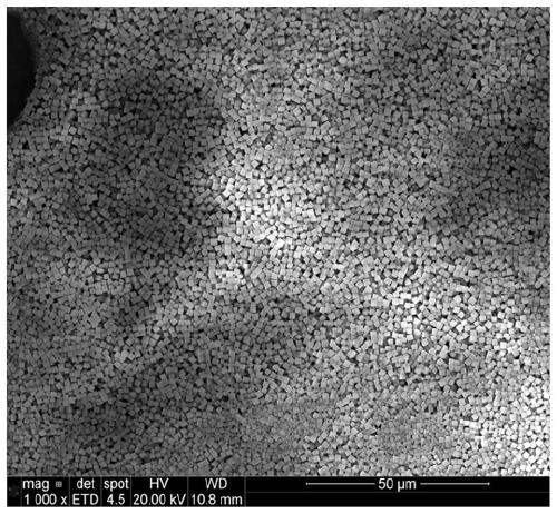 Low-water low-defect ferrocyanide manganese potassium Prussian blue cubic crystal and preparation method thereof