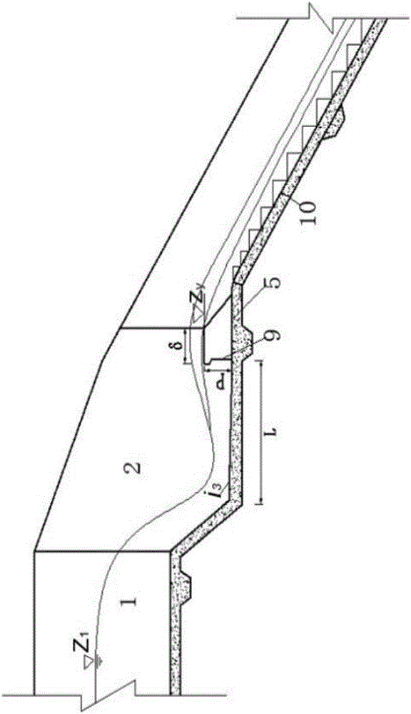 Water-sand separation building arrangement form suitable for curve chute spillway