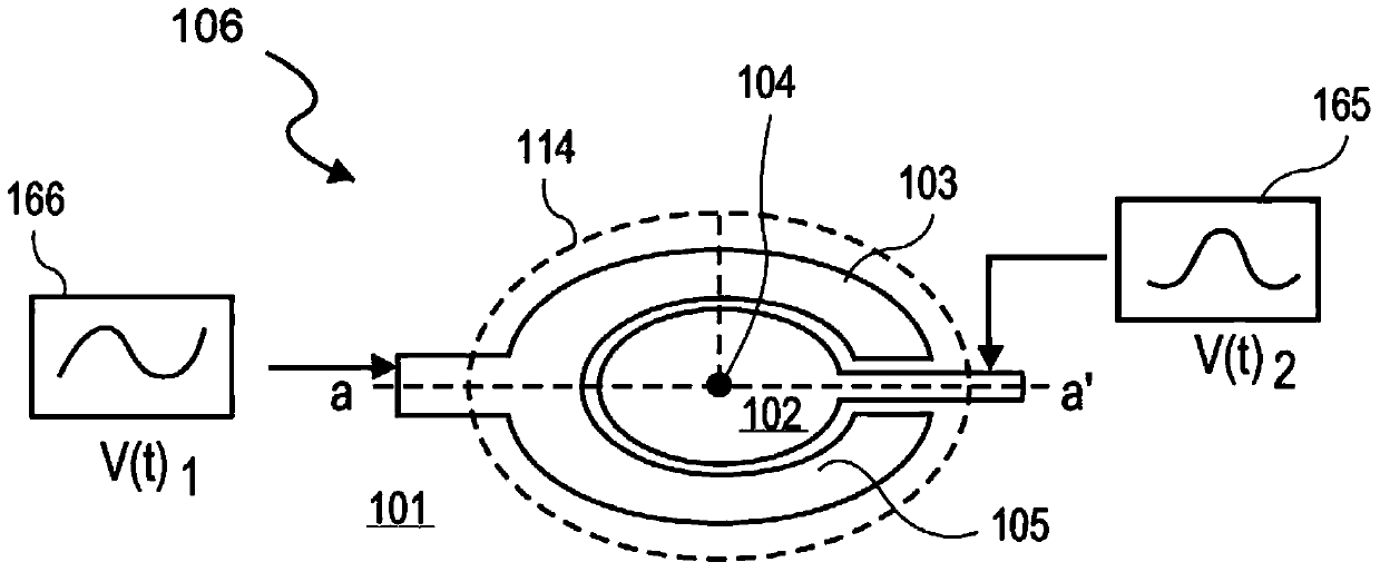 Ultra wide bandwidth transducer with dual electrode