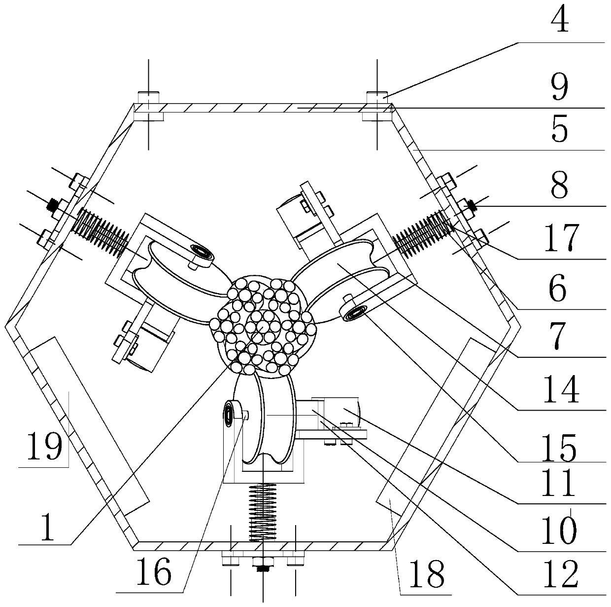 Steel wire rope twist direction climbing robot