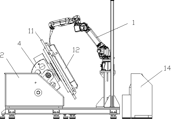 Robot welding device