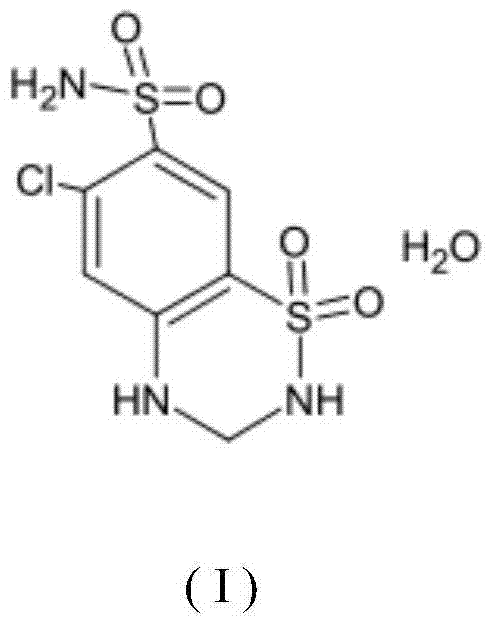 Stable hydrochlorothiazide crystalline compound, and composite enalapril maleate pharmaceutical composition thereof