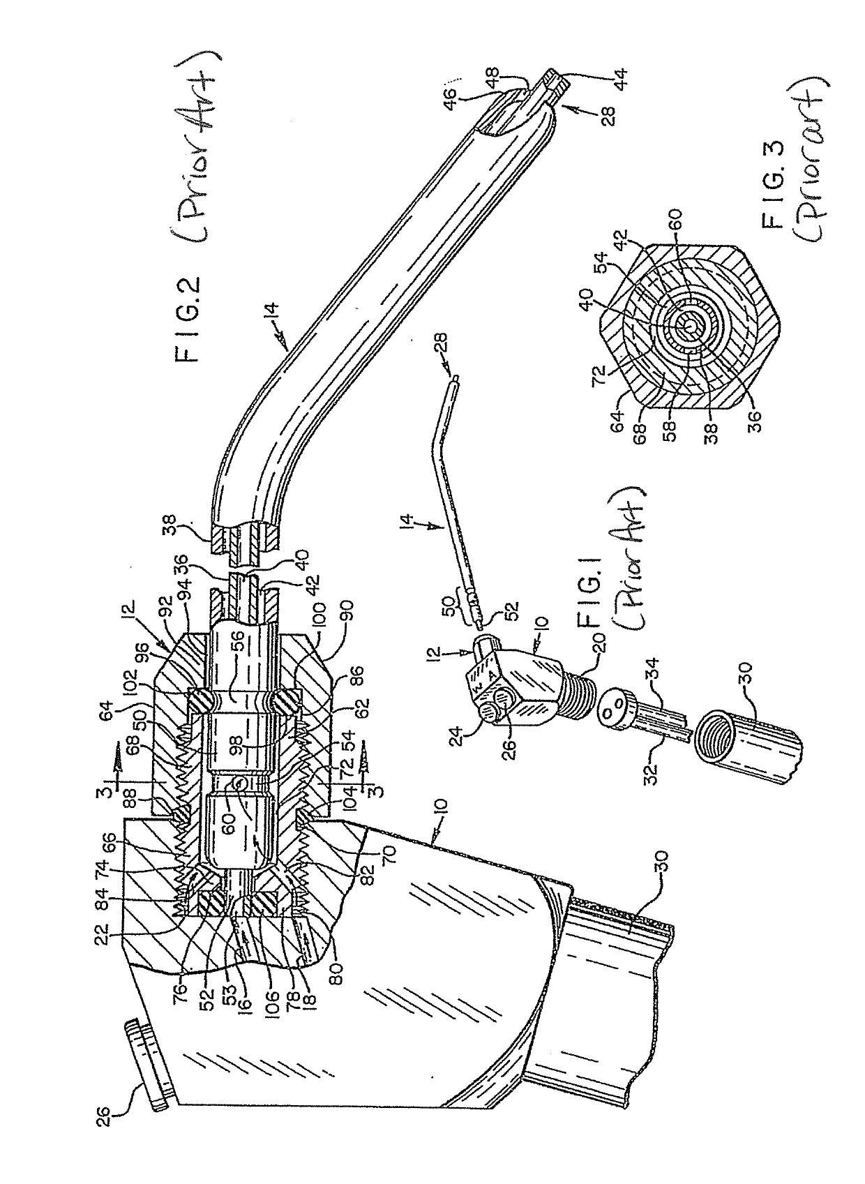 Adapters with light sources for dental air/water syringes