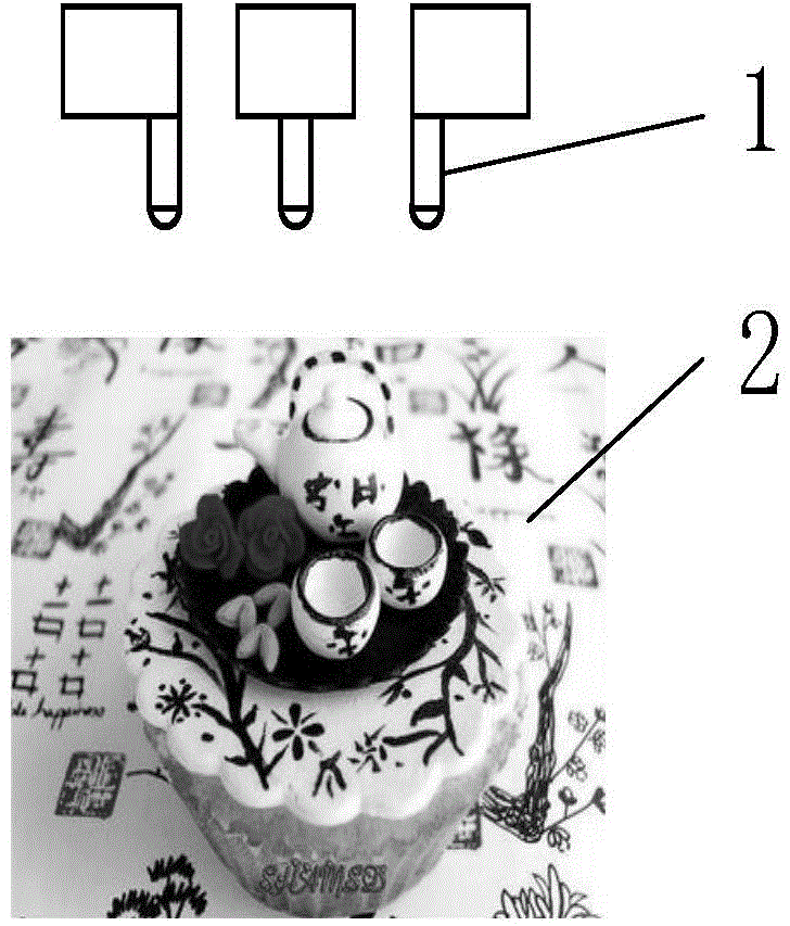 Method for producing cake through 3D printing