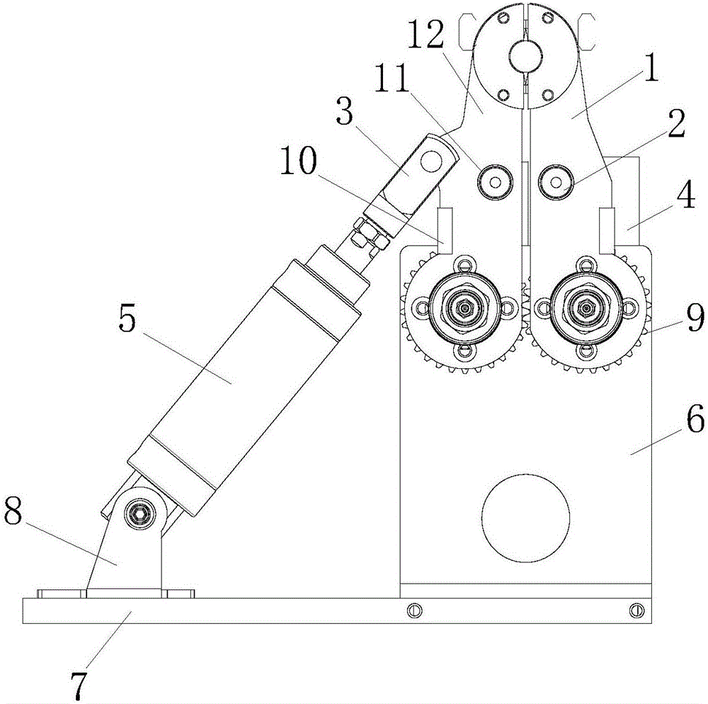 Clamping hand device for casing sleeve shrinkage continuous production and automatic casing sleeve shrinkage machine