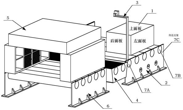 Disinfection method and device for food outer packaging based on combination of jet flow and coating