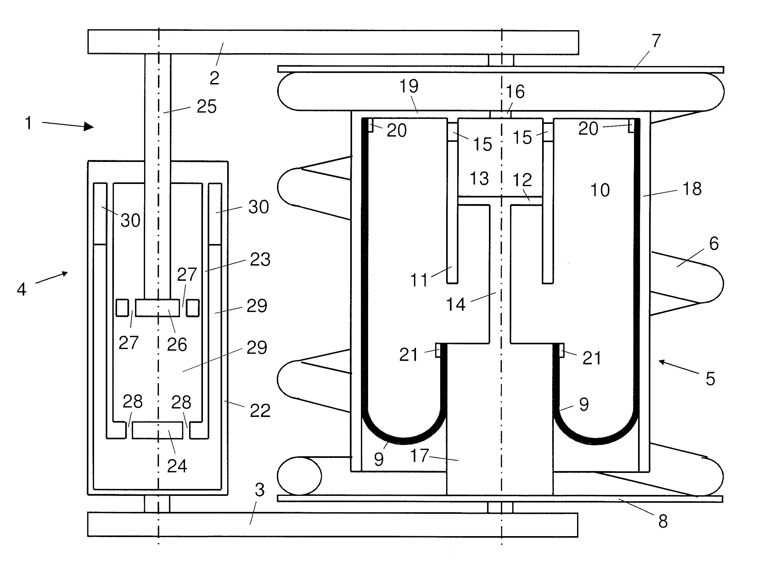 Height adjustment for vehicles with air spring and vibration damper