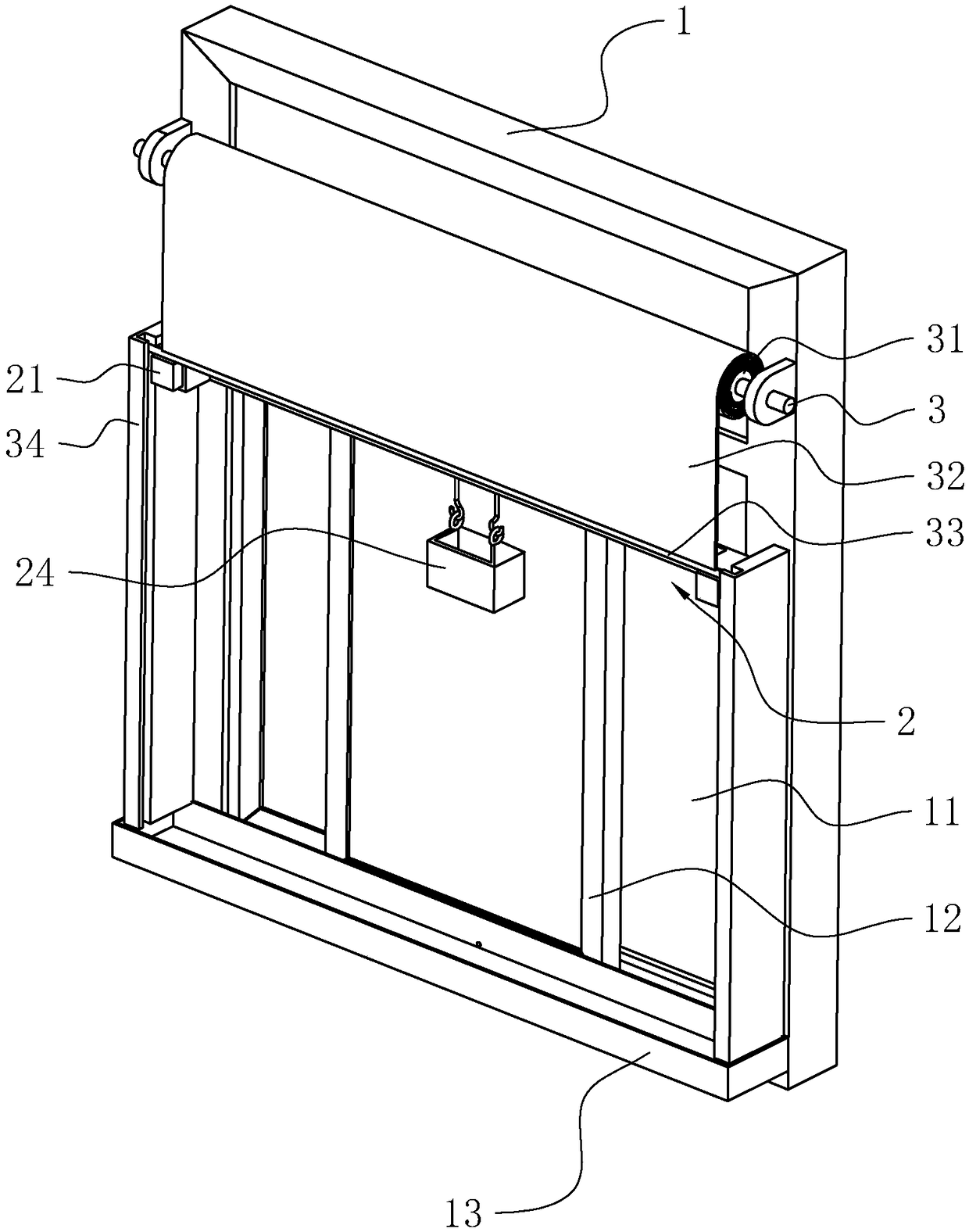 Window provided with rain isolating device