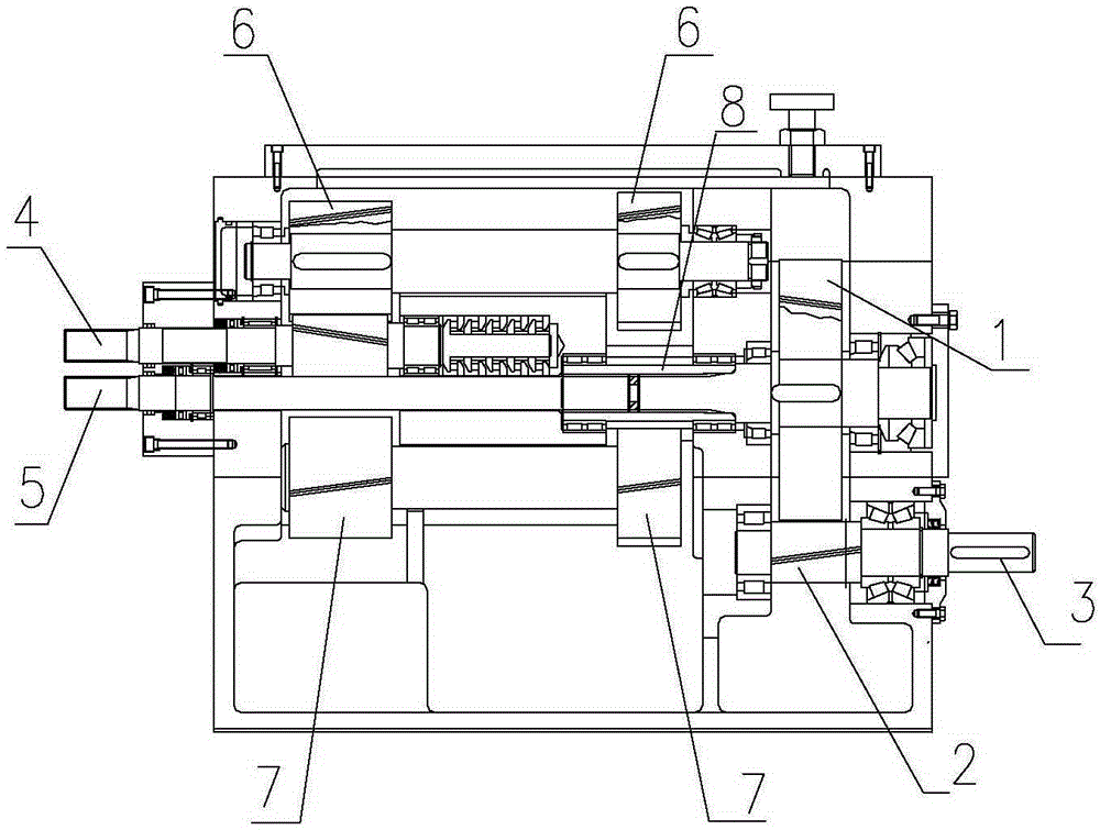 Dual-input gear pair type high-torque gearbox