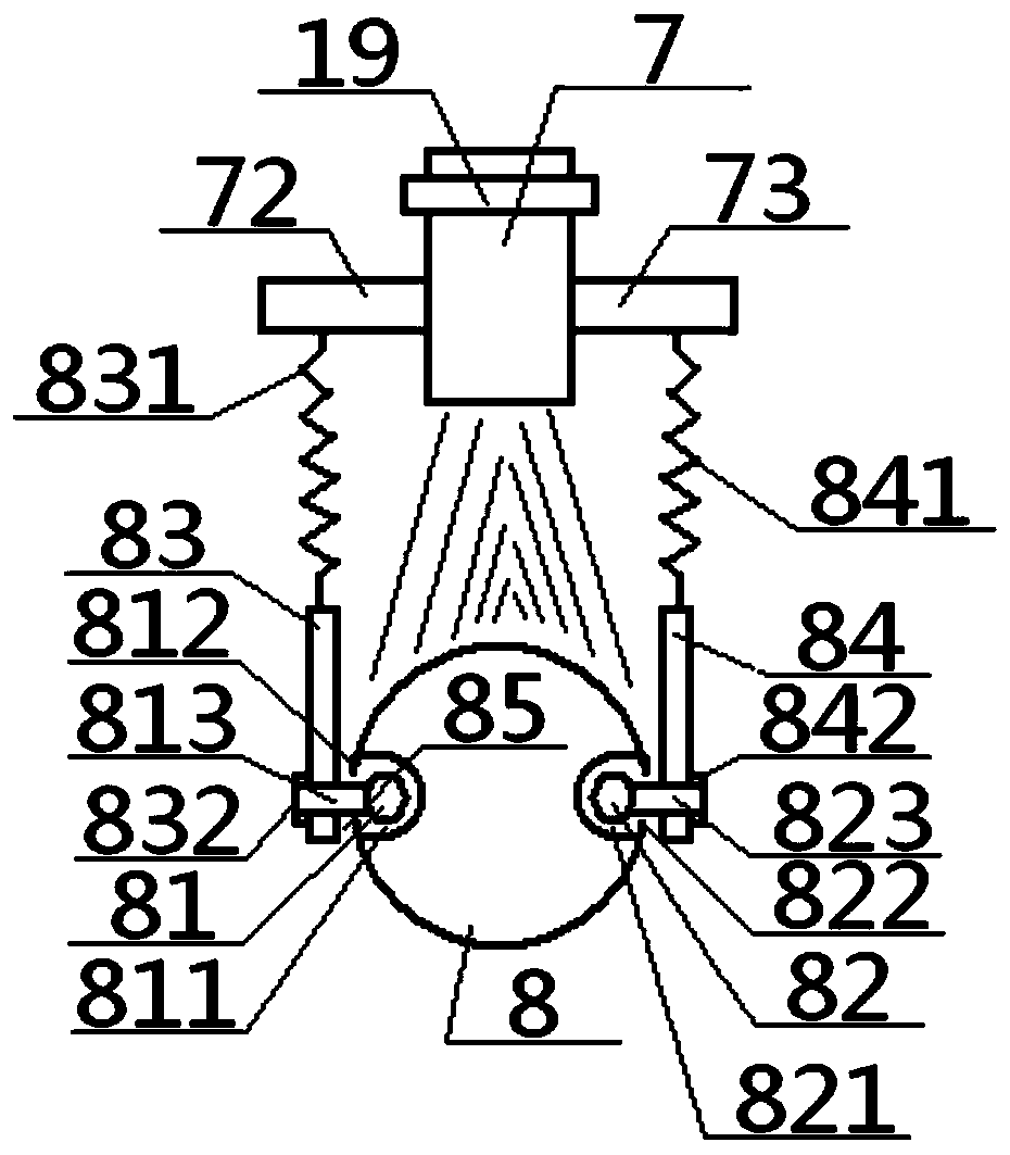 Spinning device for 1414 yarn and preparation method thereof