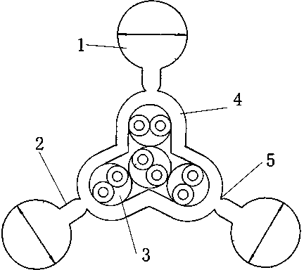 Trifurcate local area network cable