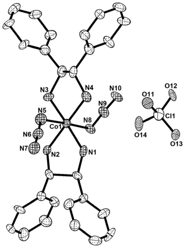 Chiral mononuclear cobalt second-order harmonic generation crystalline molecule-based material and preparation method thereof