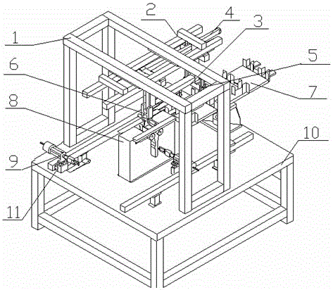 An automatic ear-bending and ear-feeding mechanism for nickel starting plate seed plate