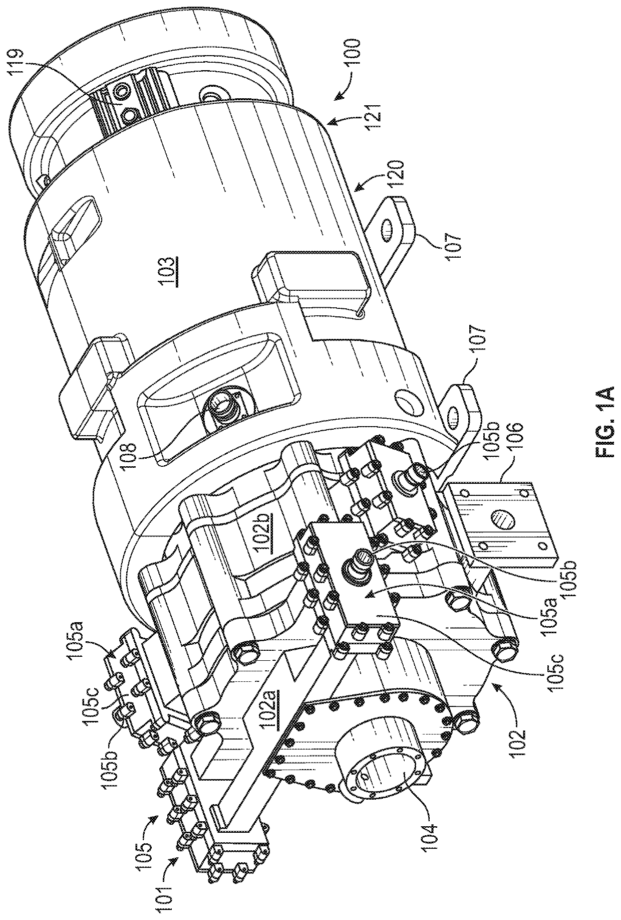 Multistage compressor having interstage refrigerant path split between first portion flowing to end of shaft and second portion following around thrust bearing disc