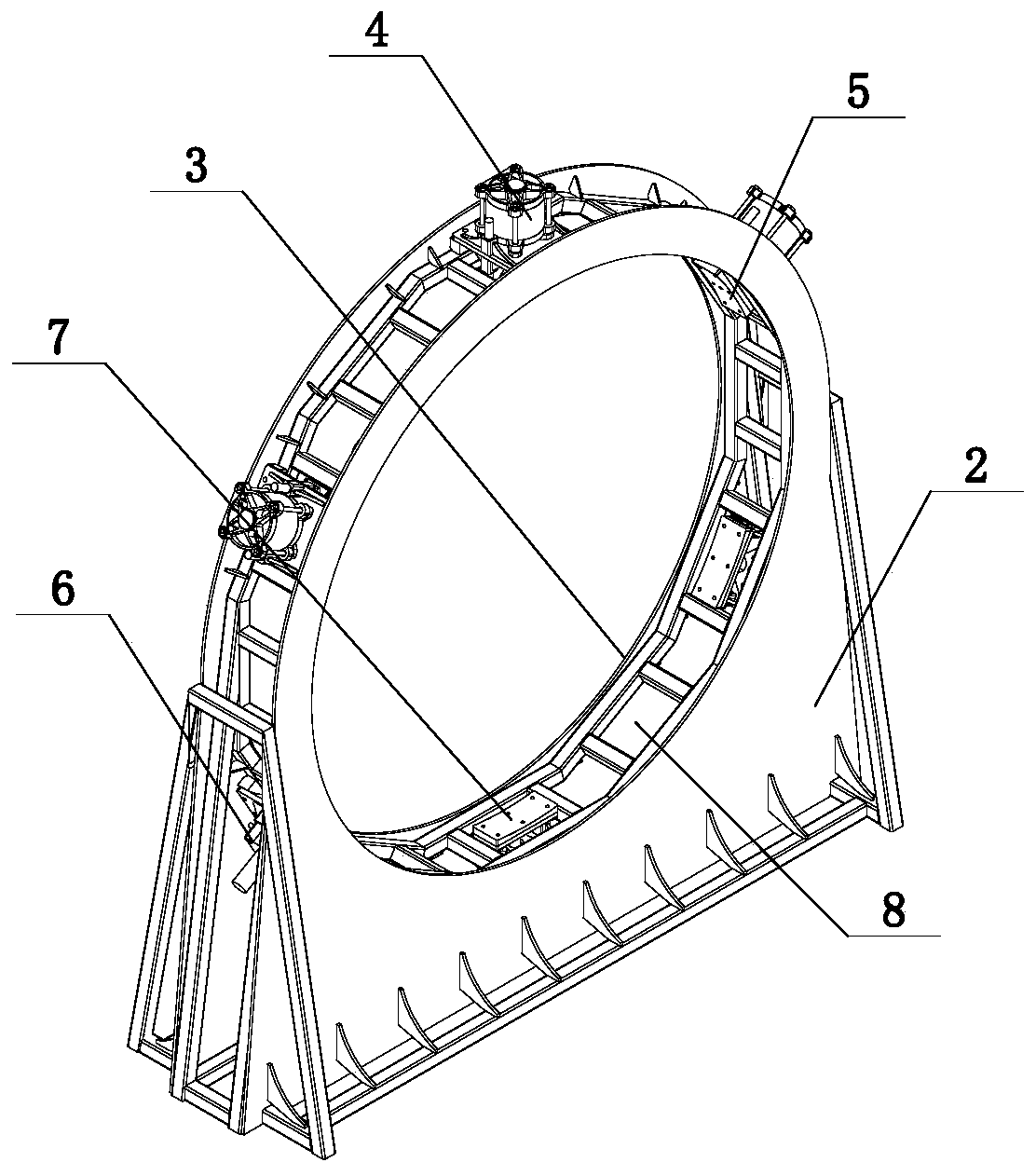 Clamping ring for root end of composite material blade