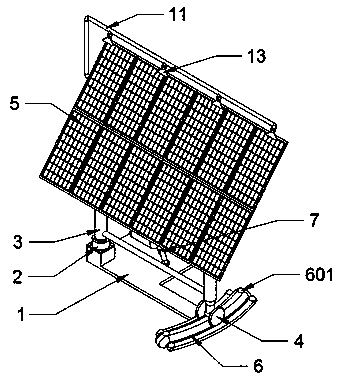 Photovoltaic group adjustment mechanism matching electric power new-energy charging pile