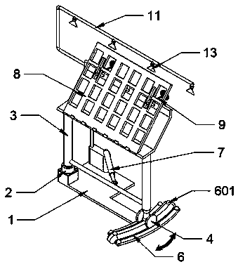 Photovoltaic group adjustment mechanism matching electric power new-energy charging pile