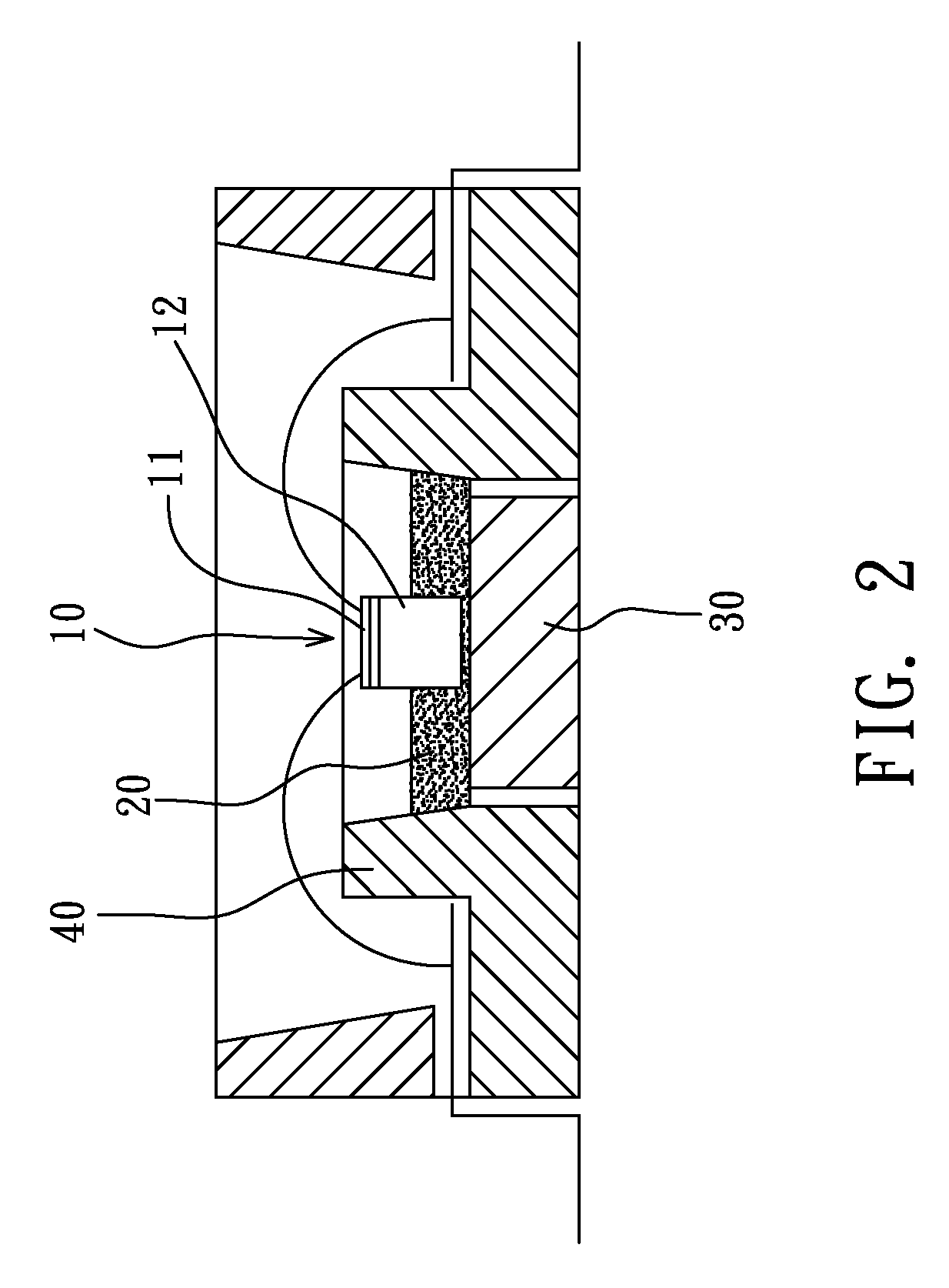 Packaging structure and method for light-emitting diode