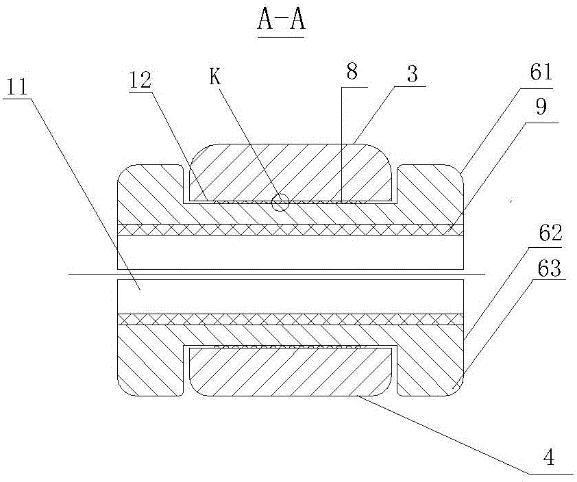 Anti-slip pre-twisted damping type spacer