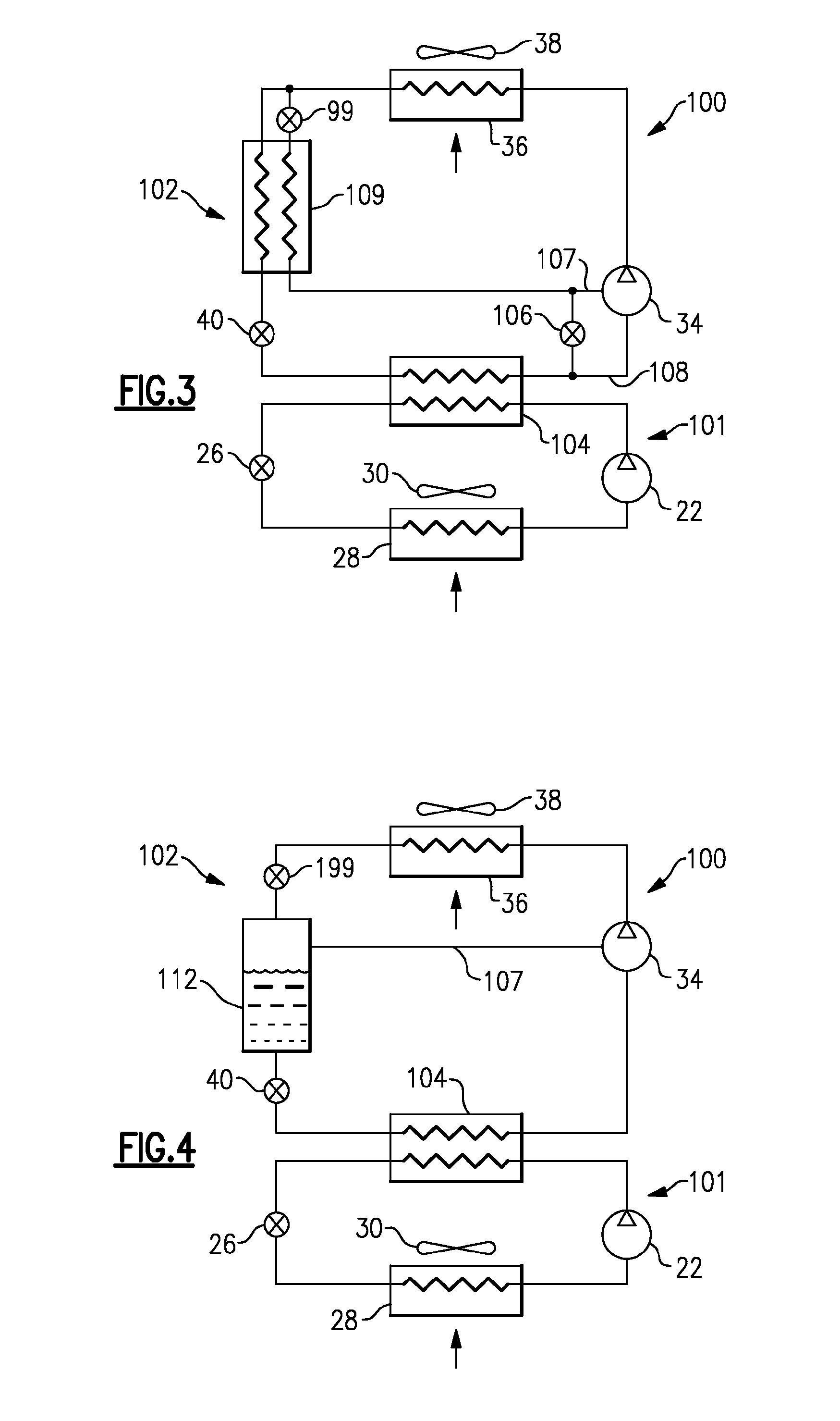 Refrigerant system with cascaded circuits and performance enhancement features