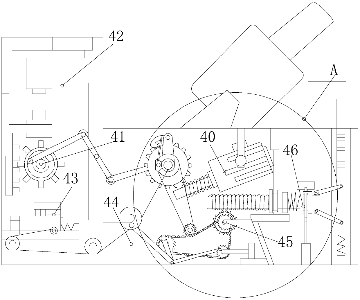 A lifting protection device for an explosion-proof dump truck