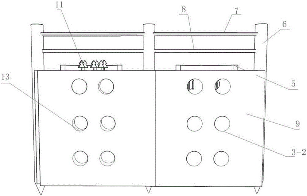 Ecological type assembled shore protection composite structure