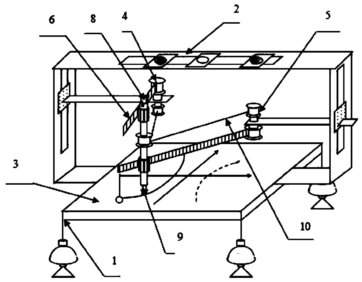 Hyperbolic definition demonstration and curve drawing instrument