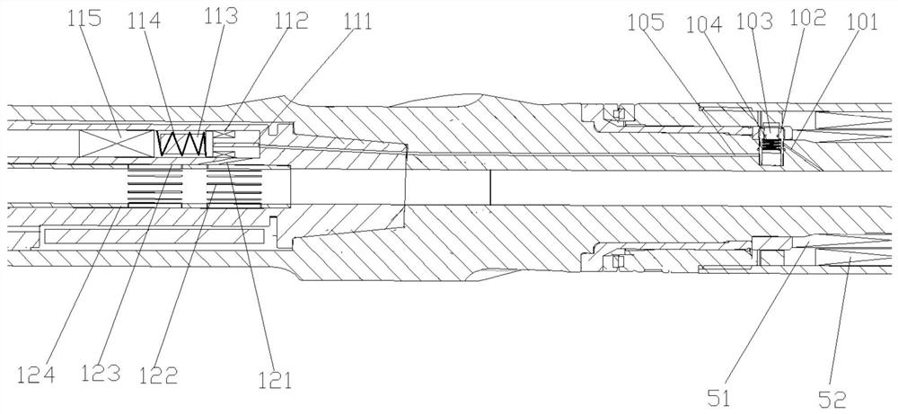 Locking device for static offset rotation guiding underground rotating structure