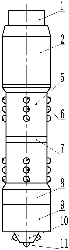 A speed-limited pulse nozzle for well washing