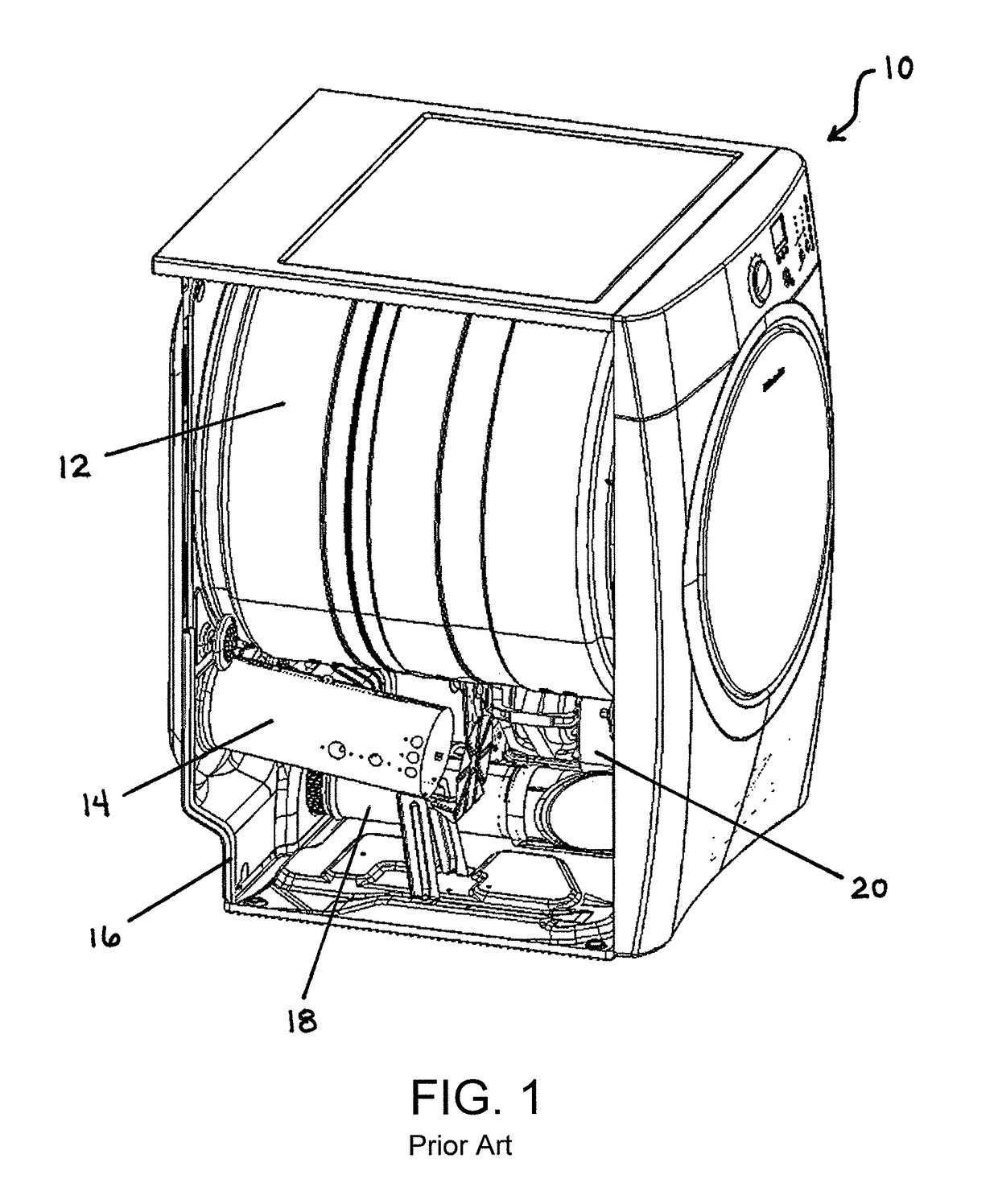 Dryer with air recirculation/heat exchange subassembly