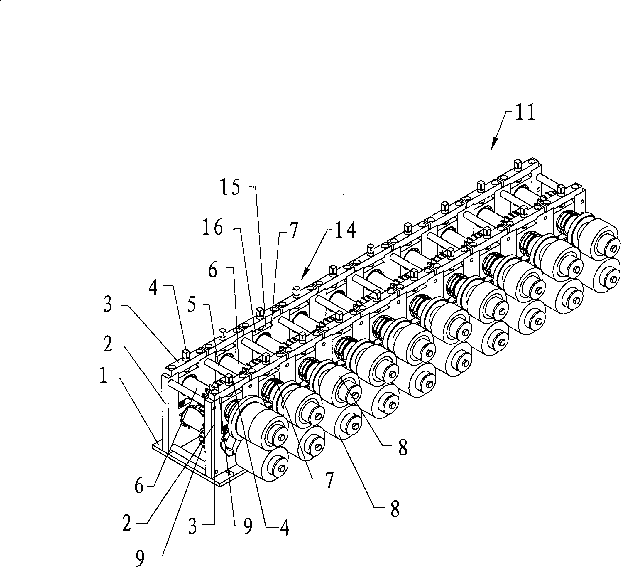 Manual plate cold-bending forming machine