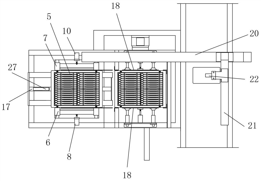 Automatic circulation oral instrument taking and placing device and control method