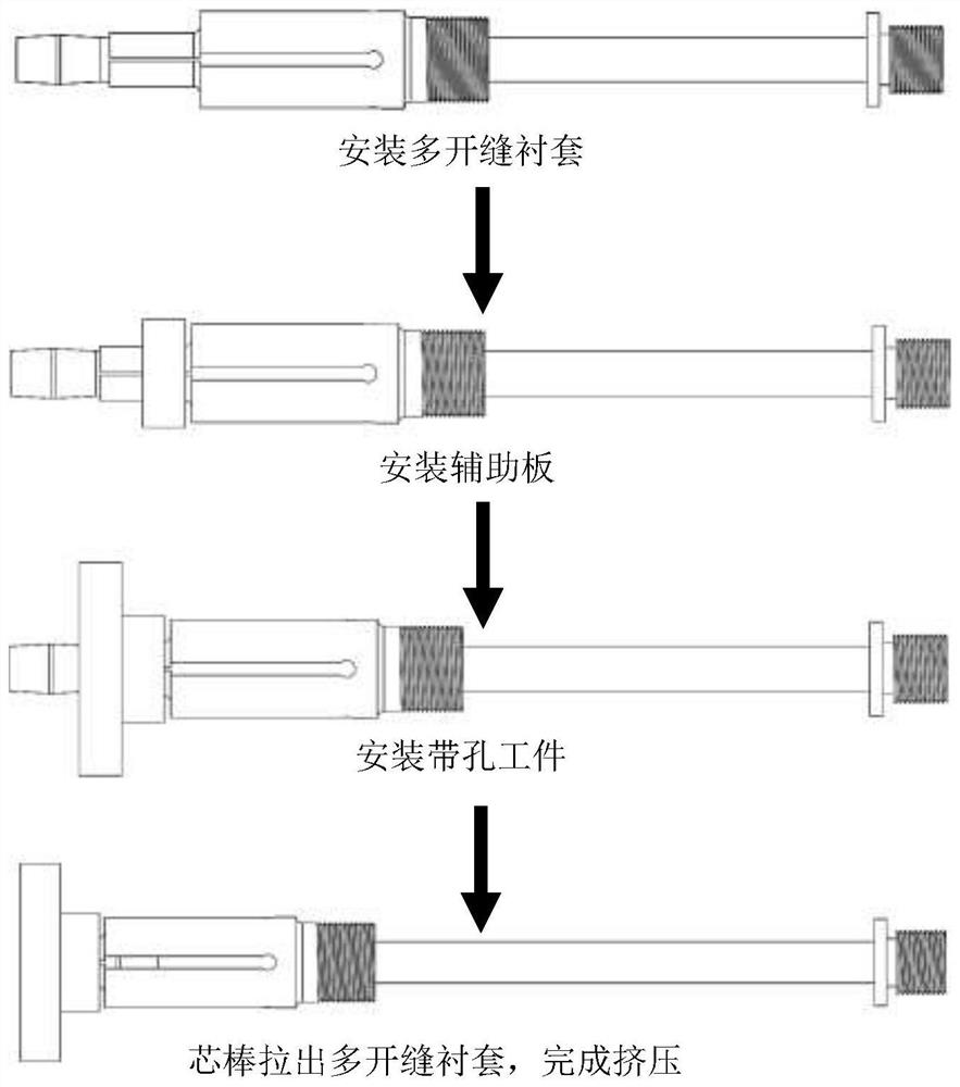 Process for strengthening assembly hole through cold extrusion of slotted bushing