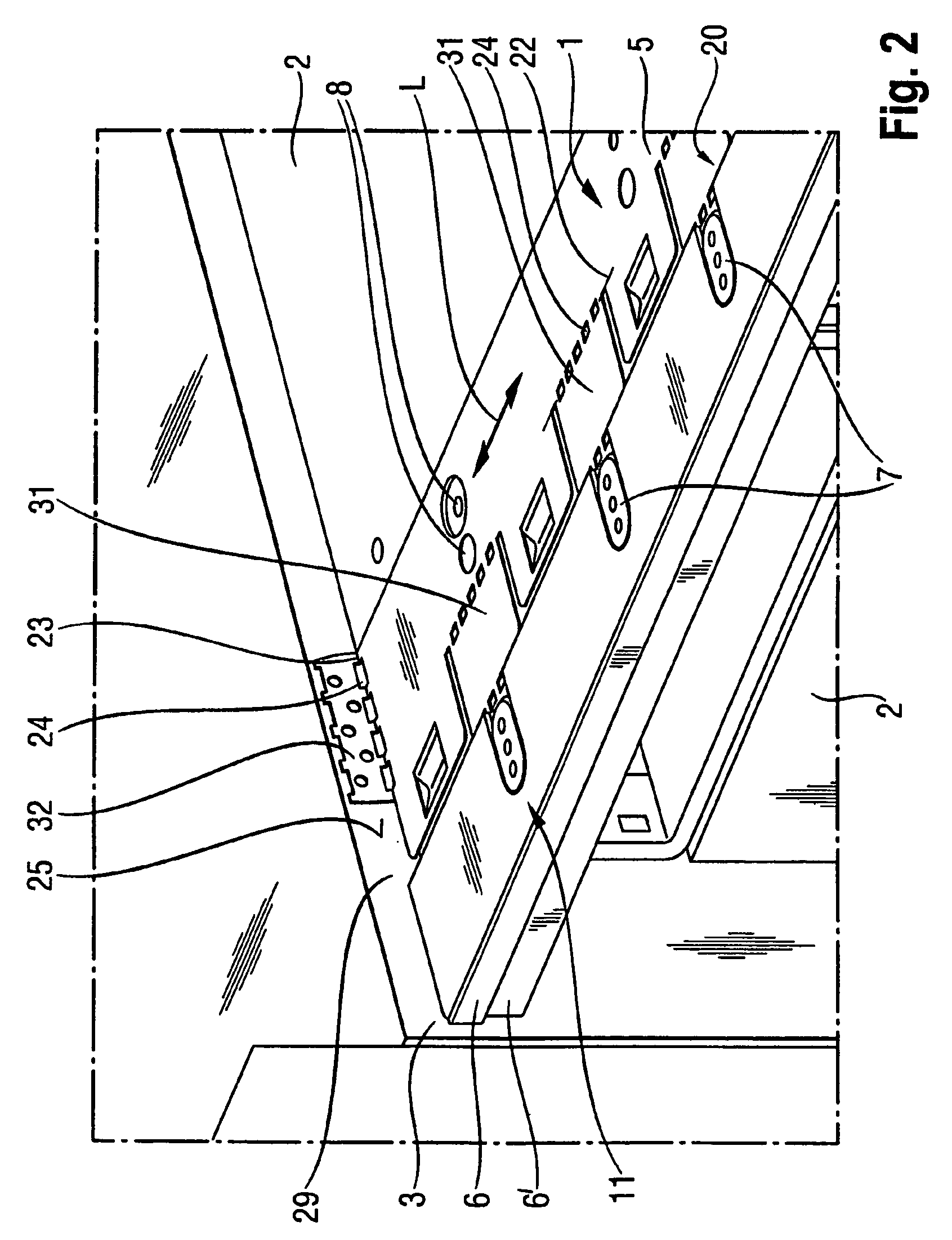 Connection system for connecting a built-in appliance to a furniture unit and furniture unit arrangement