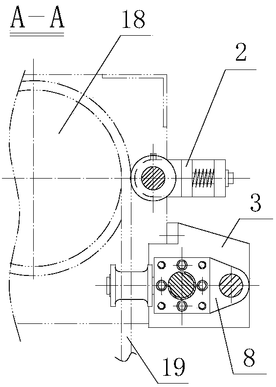 Rope guide with guide rod type adjustable rope-guiding device and press wheel type rope-pressing device