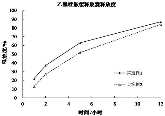 A kind of acetazolamide sustained-release capsule and preparation method thereof