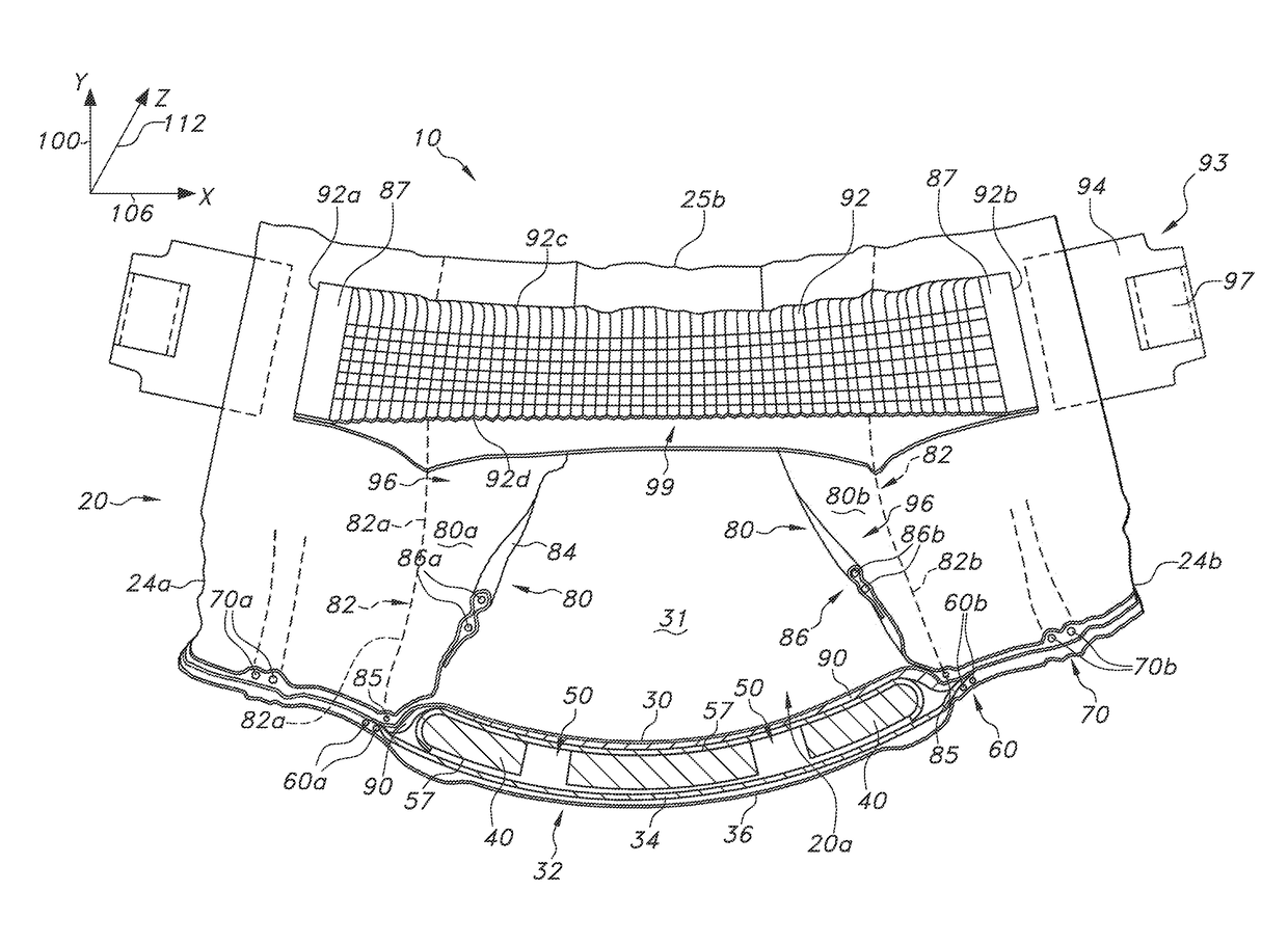 Absorbent article with channels