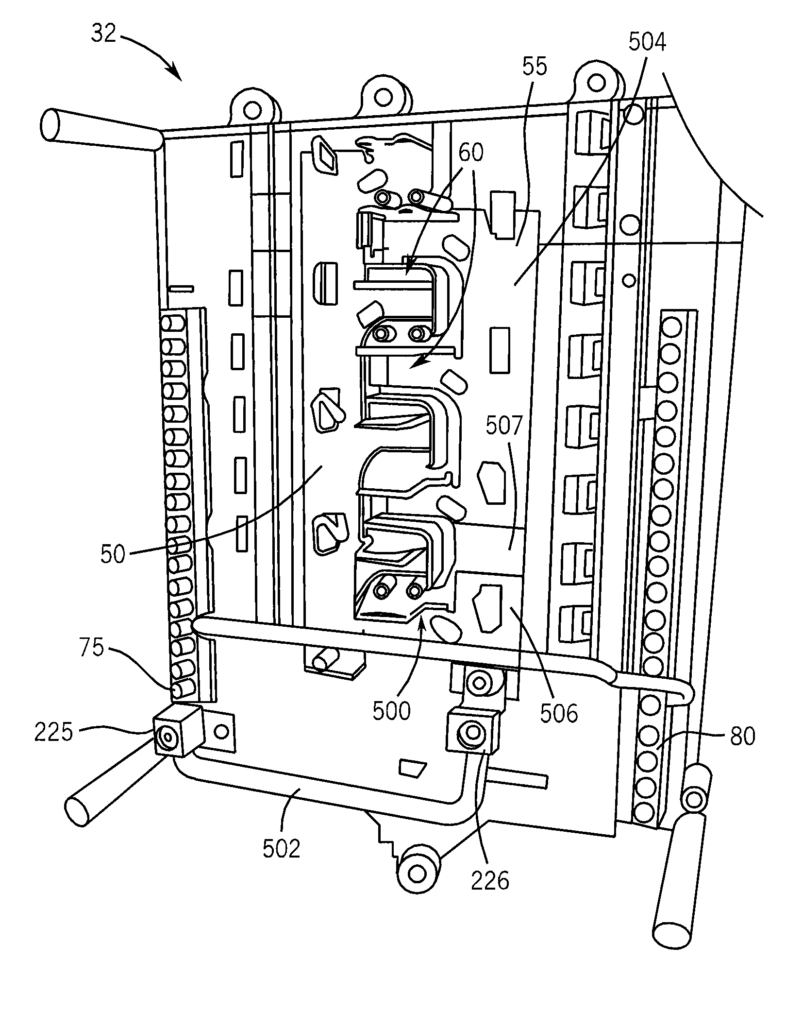 Electrical panel having electrically isolated neutral stab