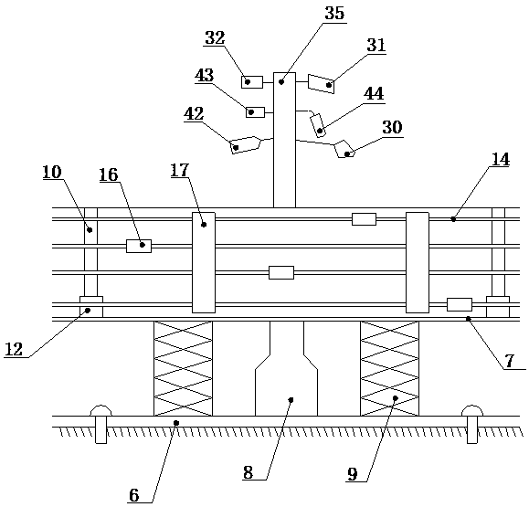 An intelligent anti-collision guardrail structure