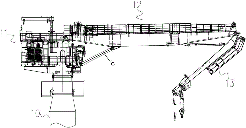 Lifting process of upper structure of FPSO crane