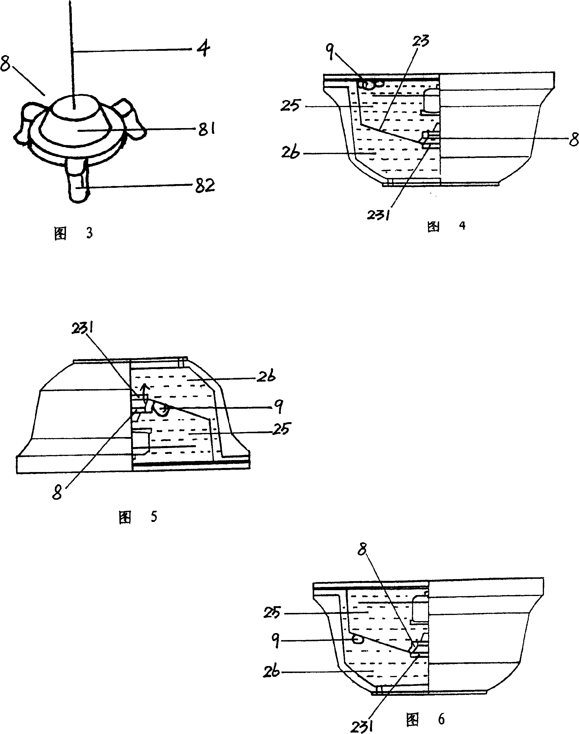 Automatic liquid feeding air discharge magnetic compass