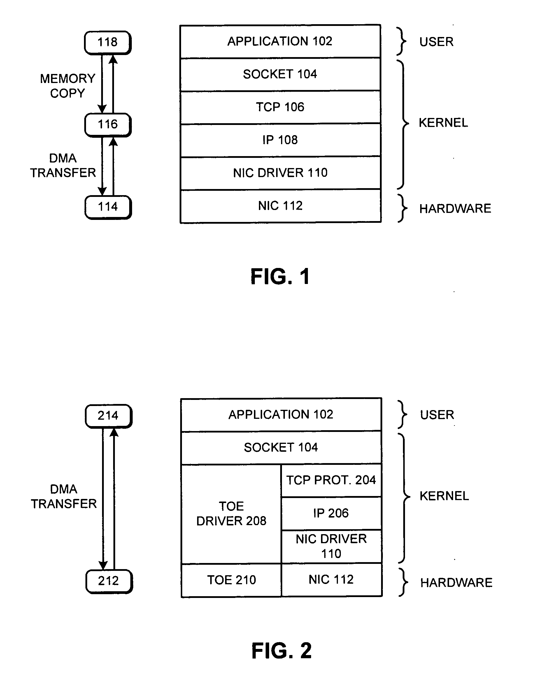 TCP-offload-engine based zero-copy sockets