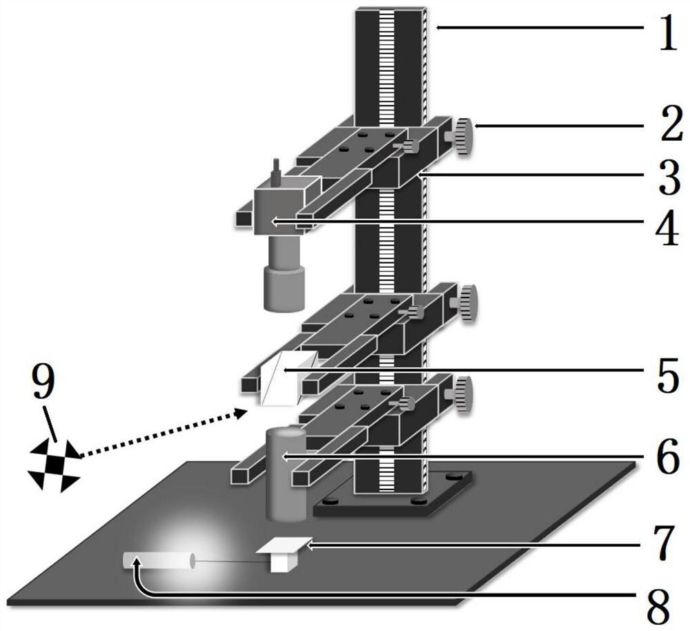 Double-visual-angle visual displacement measurement system and method