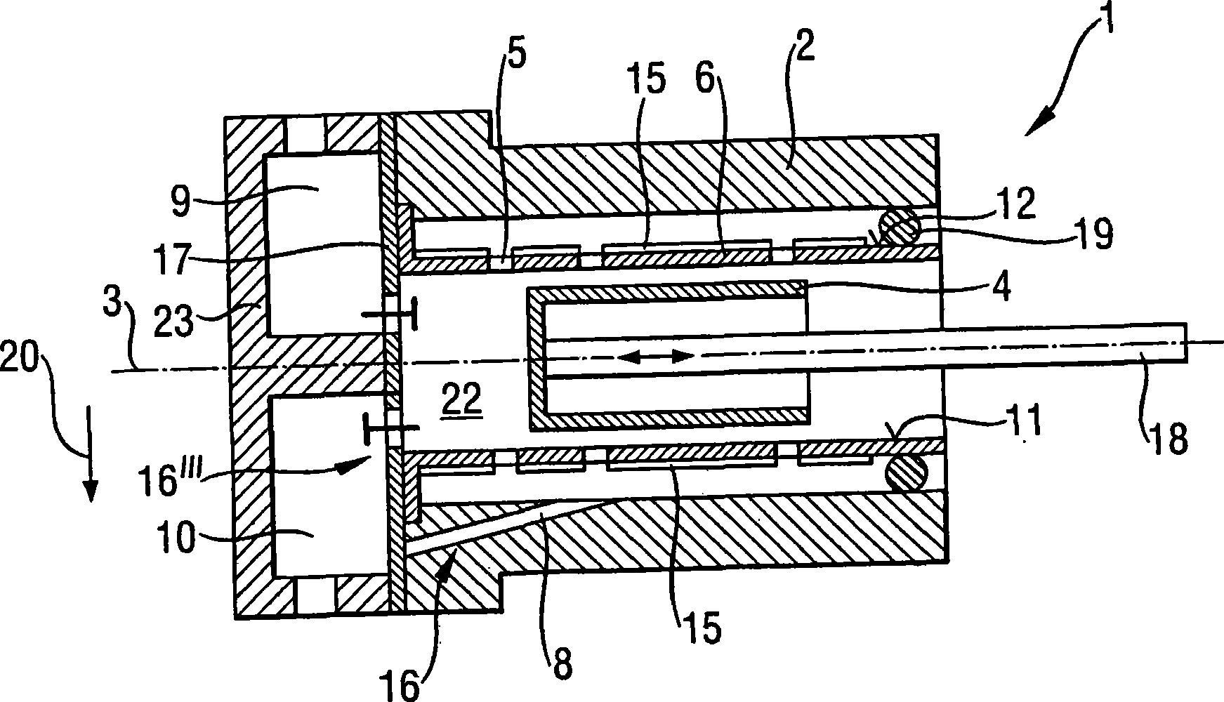 Linear compressor or refrigerating unit comprising a discharge device for fluid condensate