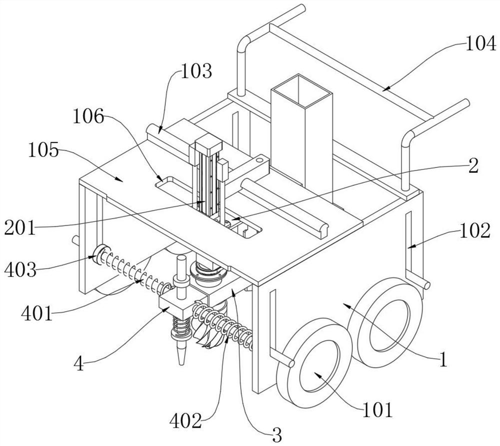 A rapid repair device for cracks in road engineering construction