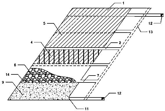 Two-step mechanization cooperative high-section non-solid waste mining process for controlling ground pressure house column