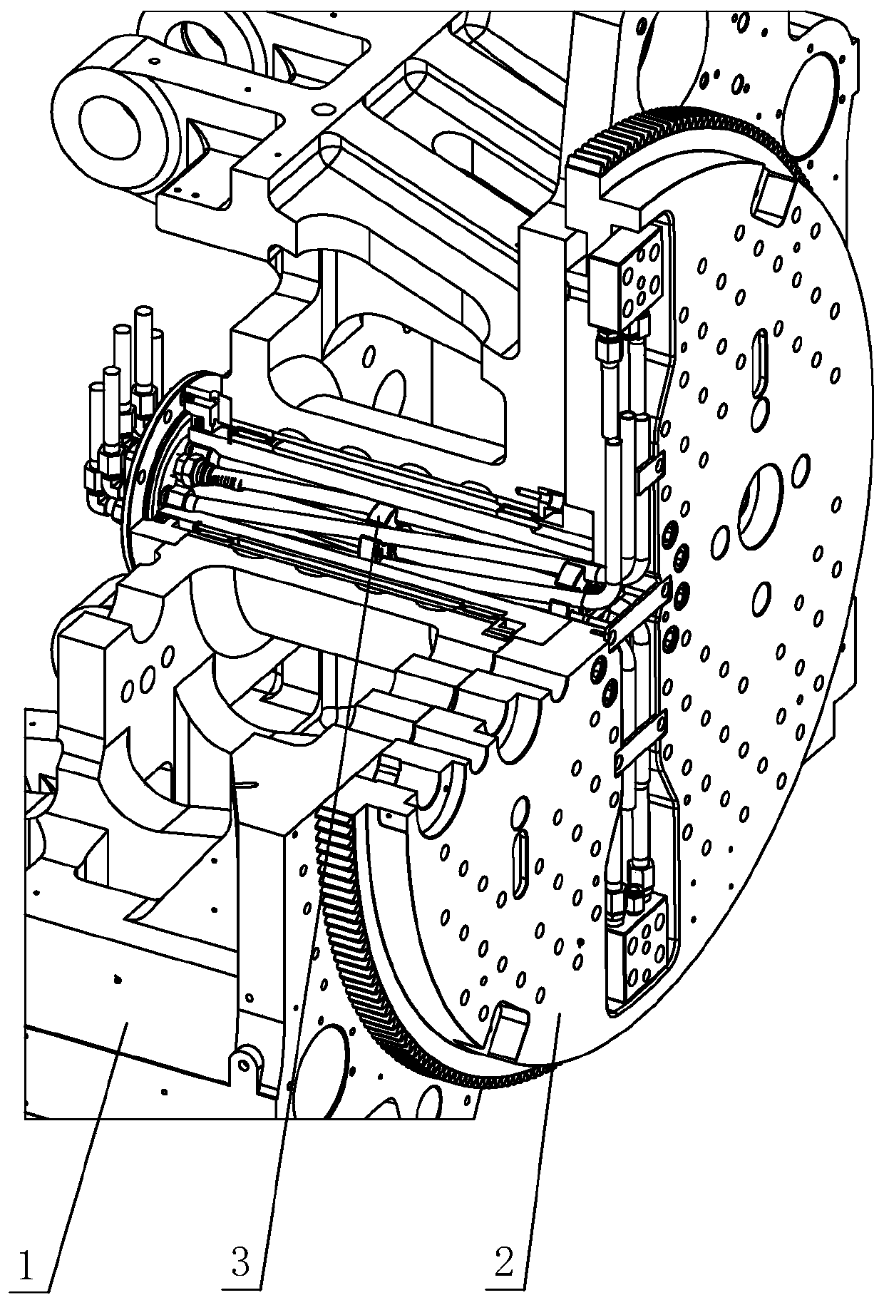 Turntable pipe damage prevention structure for multi-component injection molding machine