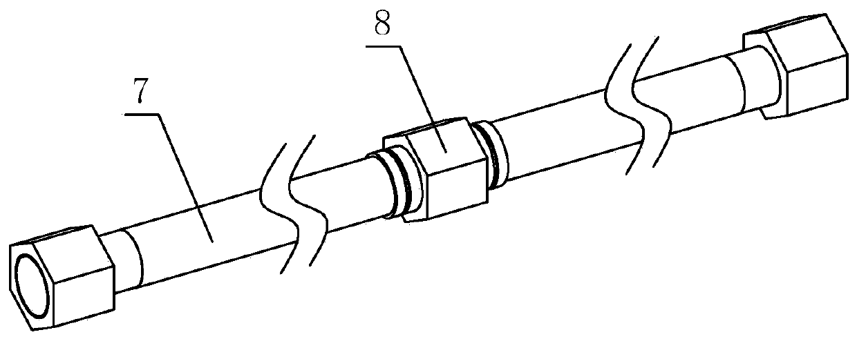 Turntable pipe damage prevention structure for multi-component injection molding machine